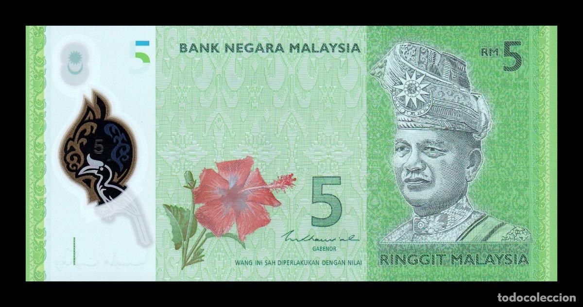 Billetes extranjeros: Malasia 5 Ringgit 2011 (2021) Pick 52c Pol&iacute;mero Sc Unc - Foto 1
