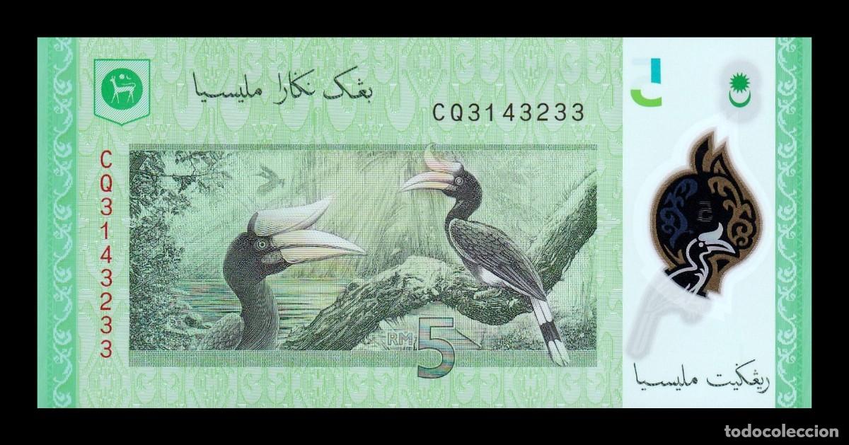 Billetes extranjeros: Malasia 5 Ringgit 2011 (2021) Pick 52c Pol&iacute;mero Sc Unc - Foto 2