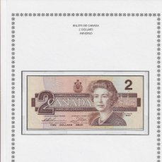 Billetes extranjeros: BILLETES DE CANADA 1986 - VALOR - 2 DOLLARS