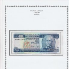 Billetes extranjeros: BILLETES DE BARBADOS 1993 - VALOR - 2 DOLLARS