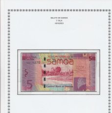 Billetes extranjeros: BILLETES DE SAMOA 2008 - VALOR - 5 TALA