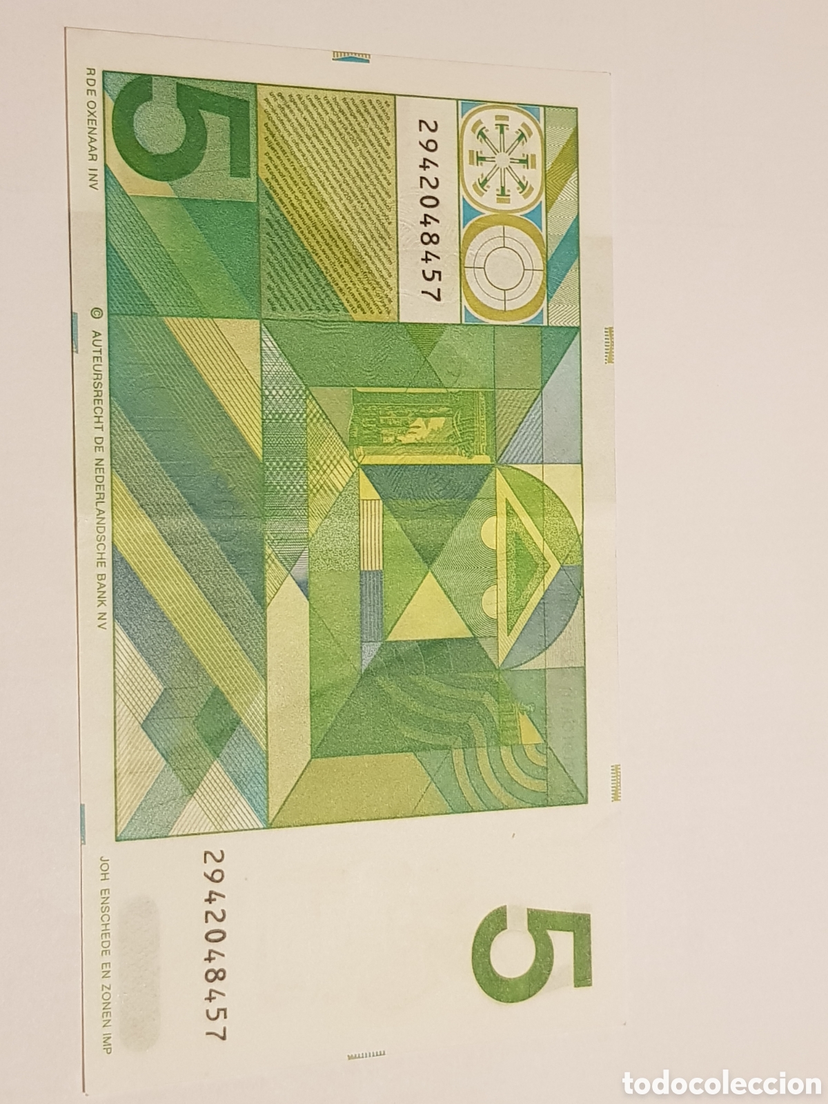 Billetes extranjeros: 5 Gulden Holanda 1973 - Foto 2