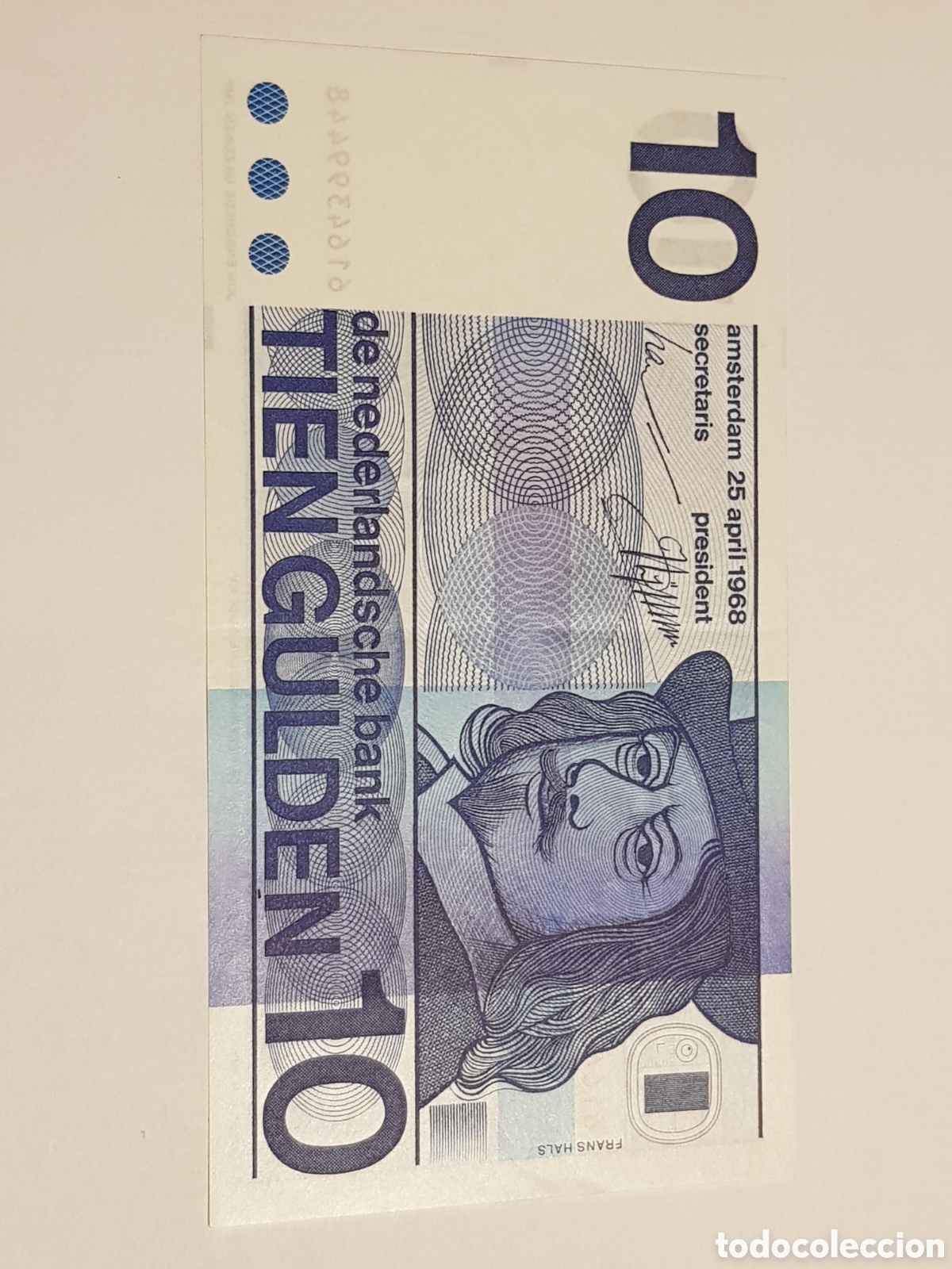 Billetes extranjeros: 10 Gulden Holanda 1968 - Foto 1