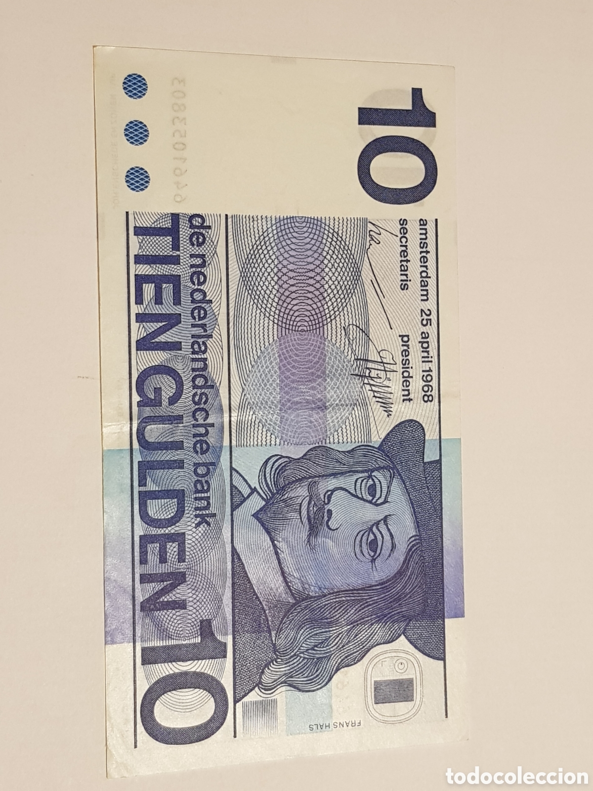 Billetes extranjeros: 10 Gulden Holanda 1968 - Foto 1