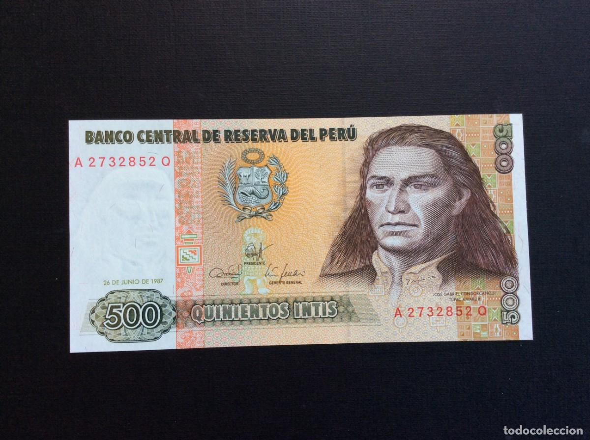 Billetes extranjeros: BILLETE DE PERU, 500 INTIS, A&Ntilde;O 1987 - Foto 1