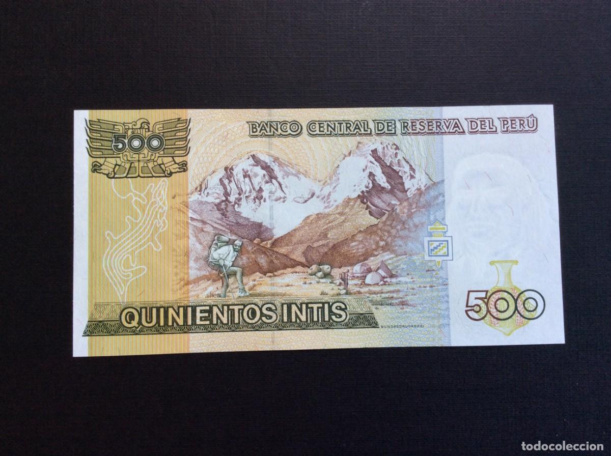 Billetes extranjeros: BILLETE DE PERU, 500 INTIS, A&Ntilde;O 1987 - Foto 2