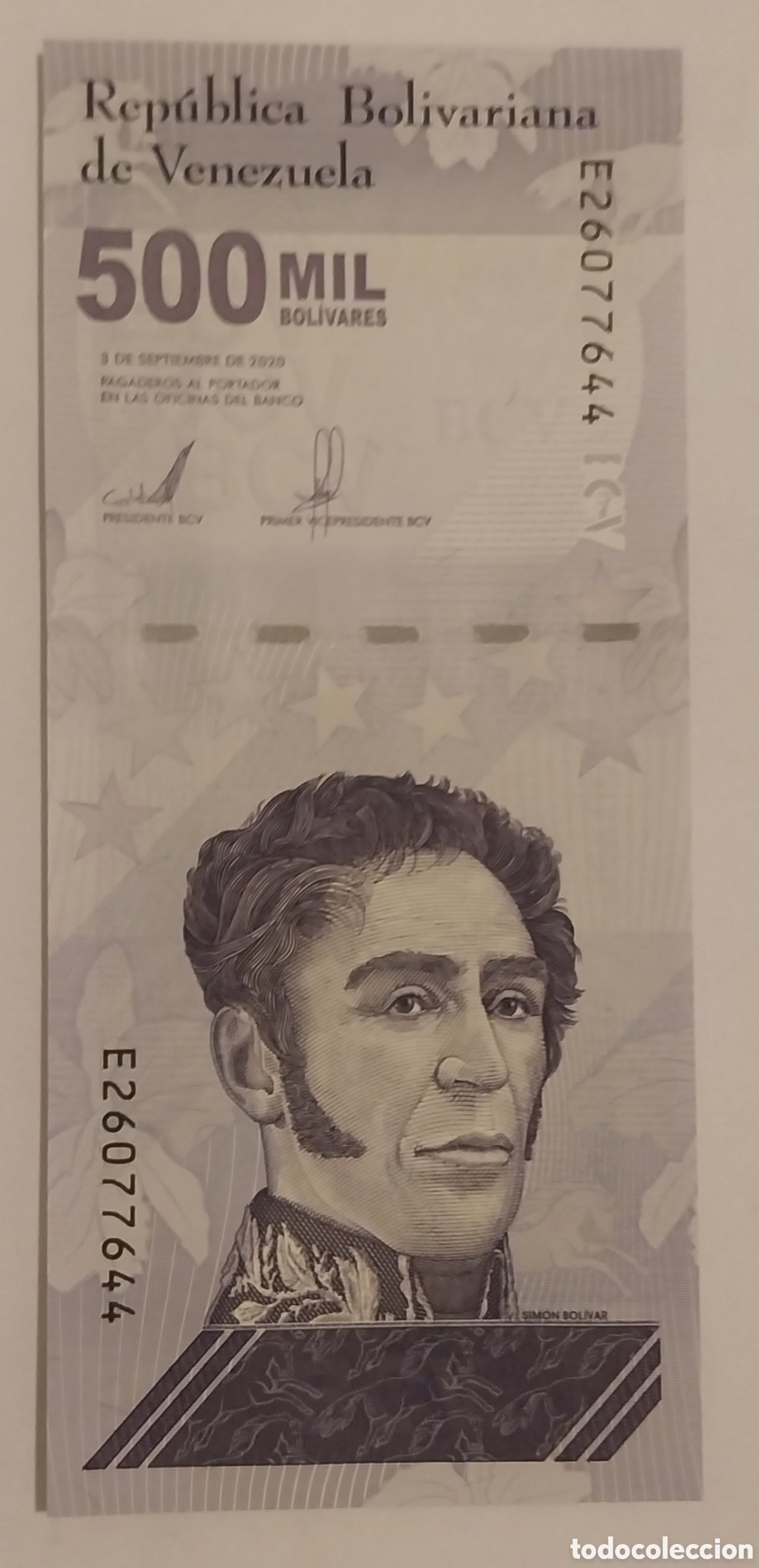 Billetes extranjeros: Billete venezuela 500 mil - Foto 1