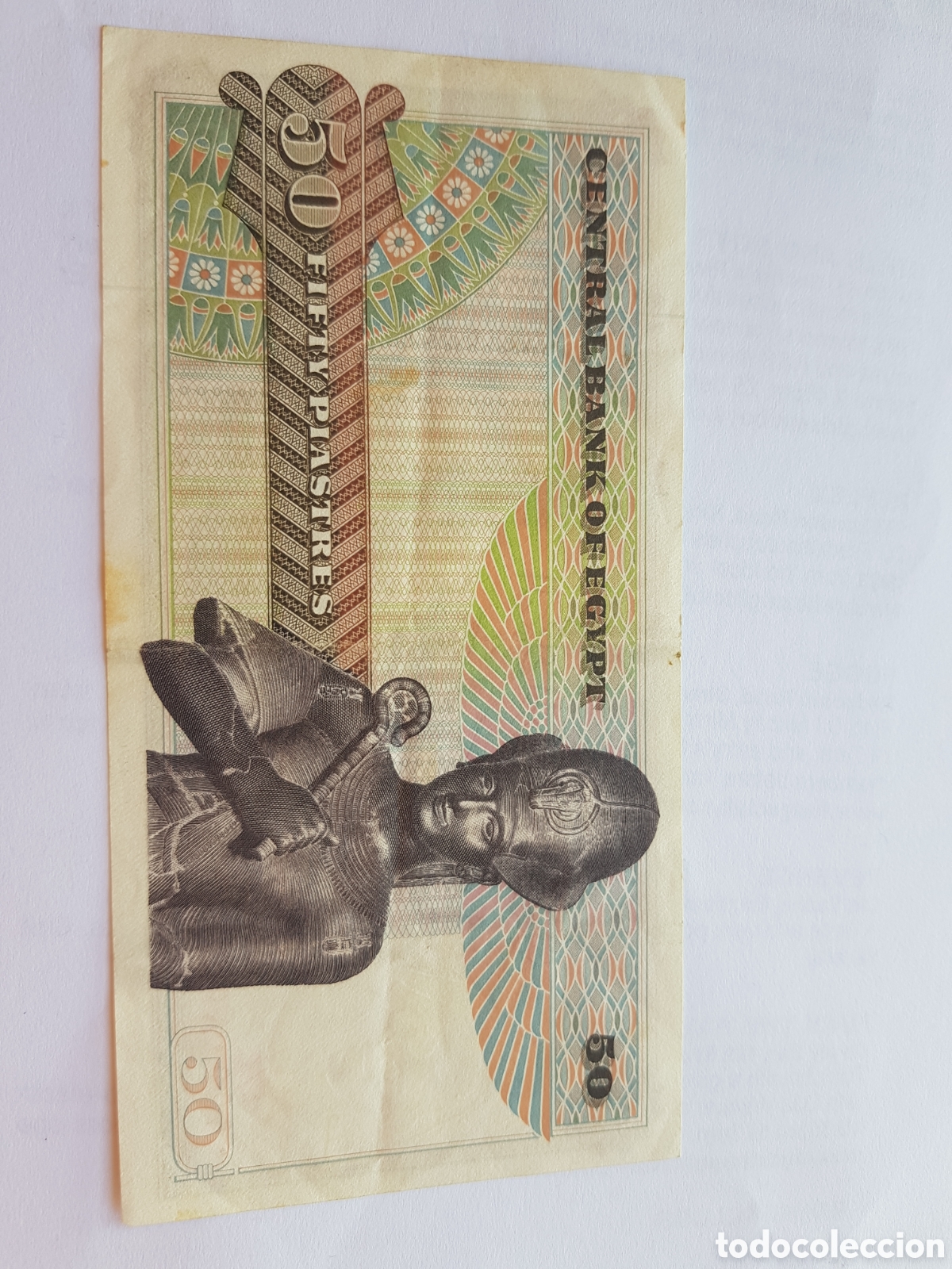 Billetes extranjeros: 50 Piastras Egipto 1967 - Foto 2