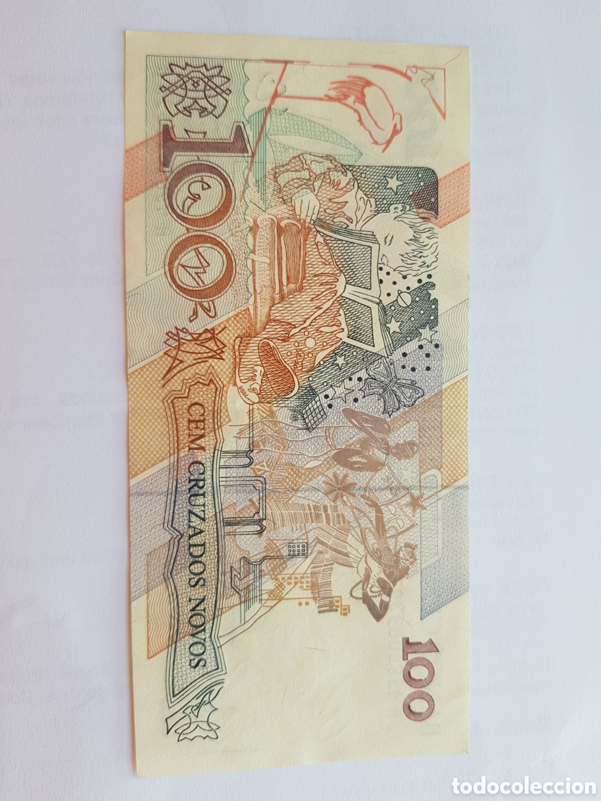 Billetes extranjeros: 100 Cruzeiros Brasil 1990 - Foto 2