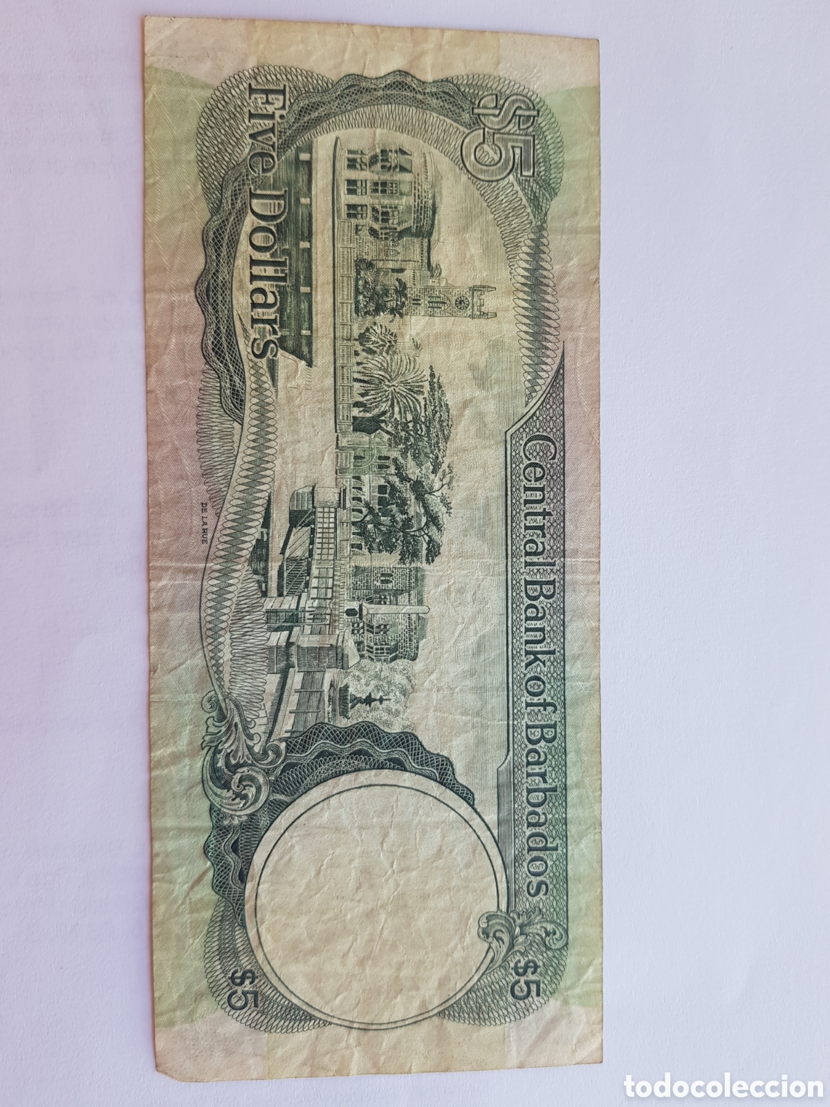 Billetes extranjeros: 5 Dollars Barbados 1974 Five dolars - Foto 2