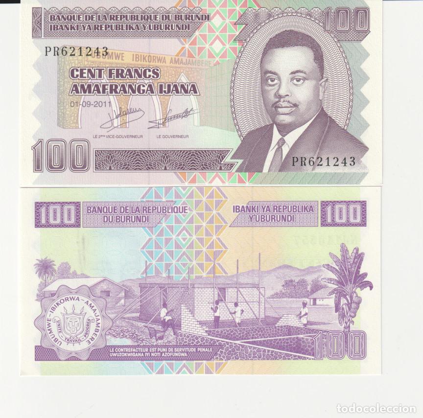 Billetes extranjeros: Burundi 100 Francs Pick 44 b SC/UNC - Foto 1