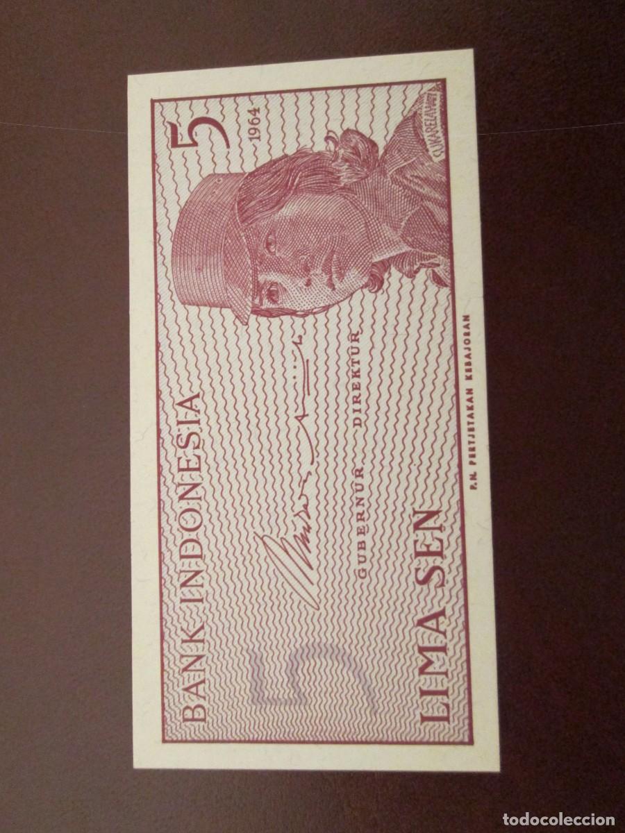 Billetes extranjeros: 5 SEN INDONESIA 1964 SIN CIRCULAR - Foto 2