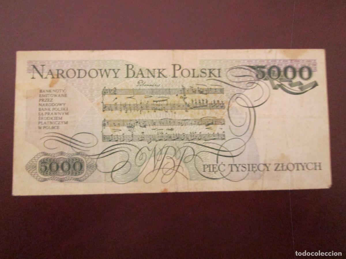 Billetes extranjeros: 5000 ZLOTYCH 1982 POLONIA - Foto 1