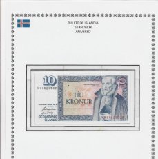 Billetes extranjeros: BILLETE DE ISLANDIA 1981 - VALOR 10 KRONUR S/C