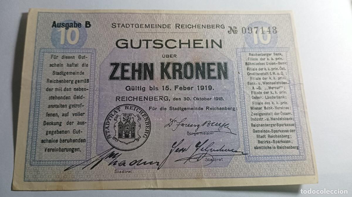 Billetes extranjeros: AUSTRIA - REICHEMBERG - 20 KRONEN 1918 - Foto 1