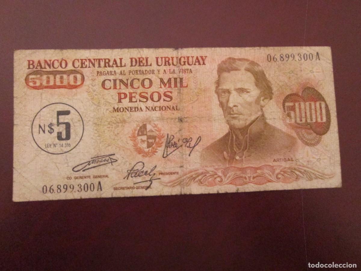 Billetes extranjeros: 5000 PESOS URUGUAY - Foto 3