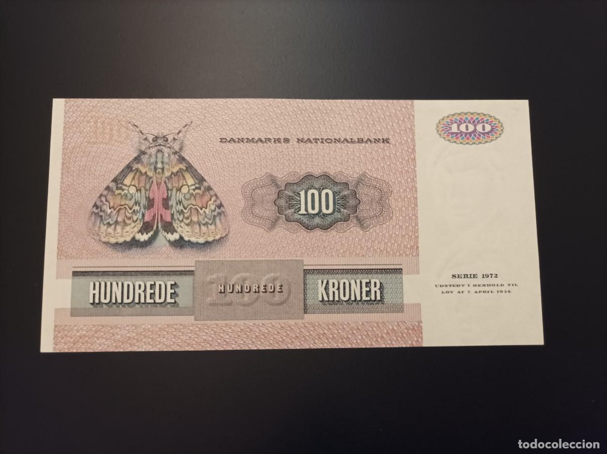 Billetes extranjeros: Billete de Dinamarca de 100 coronas, a&ntilde;o 1972, UNC - Foto 1