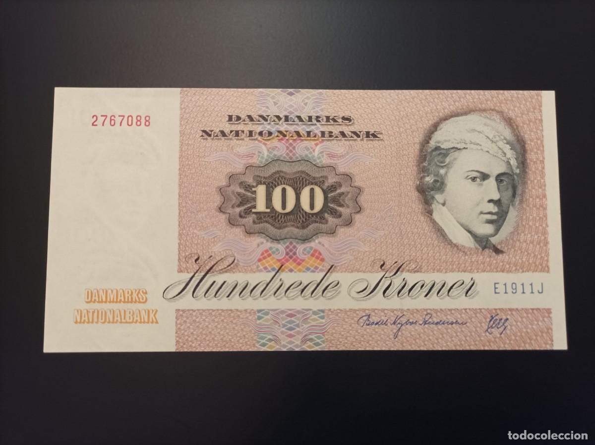 Billetes extranjeros: Billete de Dinamarca de 100 coronas, a&ntilde;o 1972, UNC - Foto 2