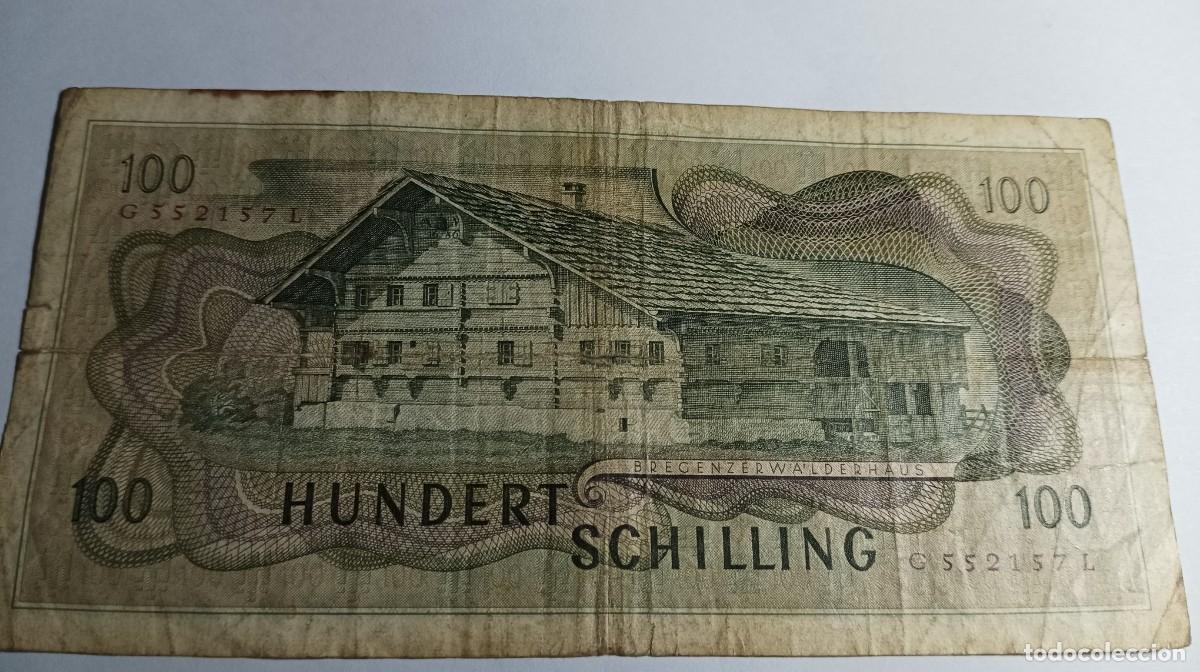 Billetes extranjeros: AUSTRIA - 100 SCHILLING 1969 - P145 - Foto 2