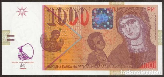Billetes extranjeros: MACEDONIA DEL NORTE. 1000 denari 2022. S/C.