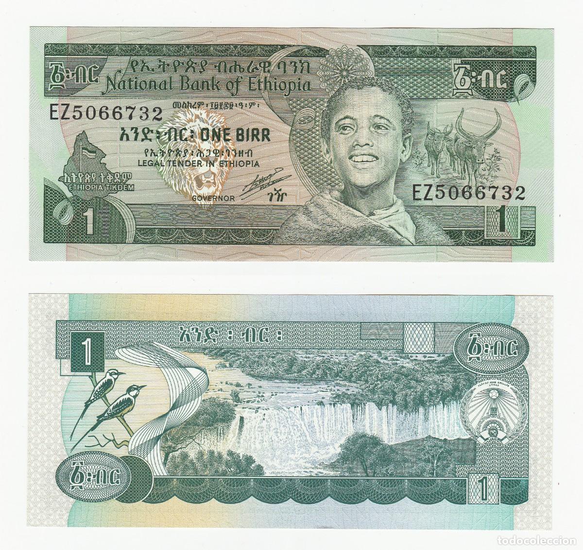 Billetes extranjeros: ETIOPIA 1 BIRR 1991 Pick 41b n/s EZ5066732 SIN CIRCULAR (el de la foto)