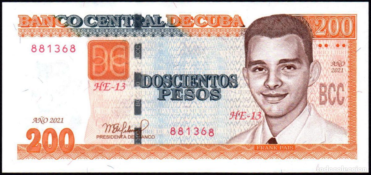 Billetes extranjeros: CUBA - 200 PESOS 2021 - S/C - Foto 1