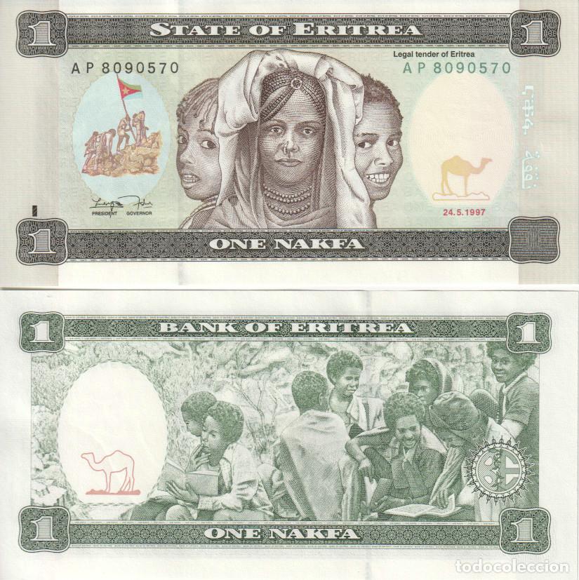 Billetes extranjeros: Eritrea 1 Nakfa del 1997 Pick 1 SC/UNC - Foto 1