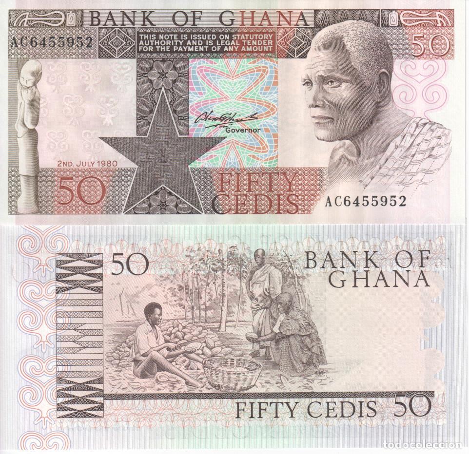 Billetes extranjeros: Ghana 50 Cedis Pick 22 b SC/UNC - Foto 1