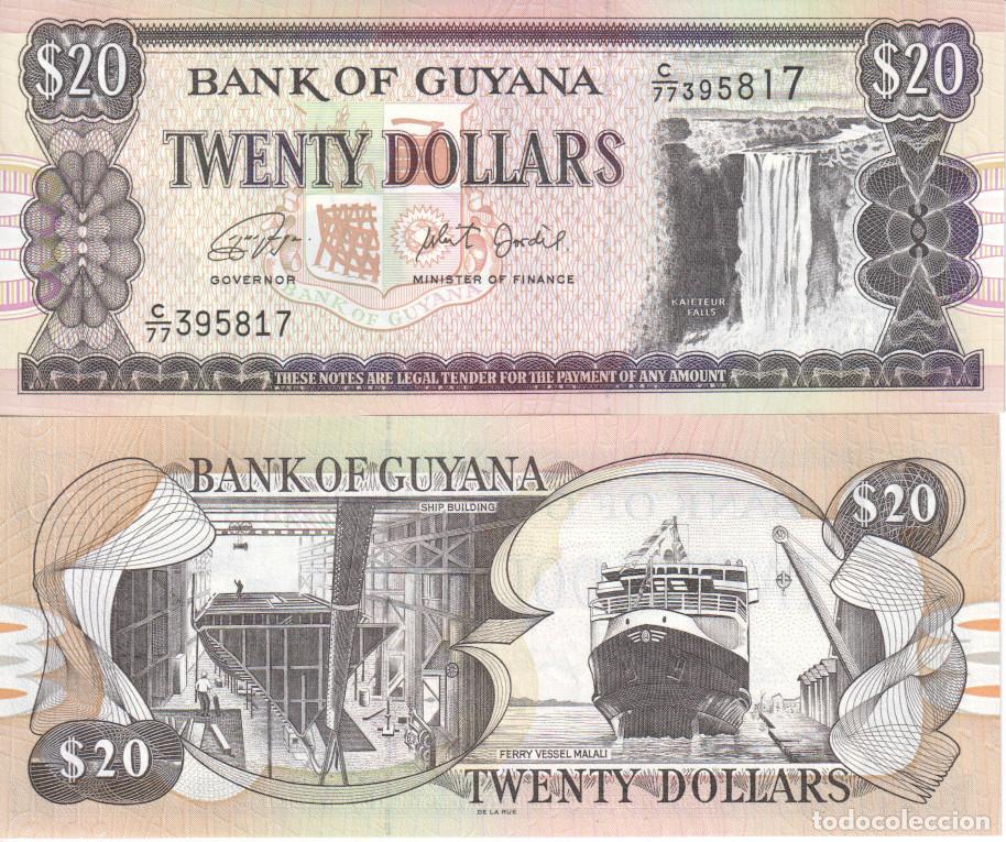 Billetes extranjeros: Guyana 20 Dollars Pick 30 SC/UNC - Foto 1