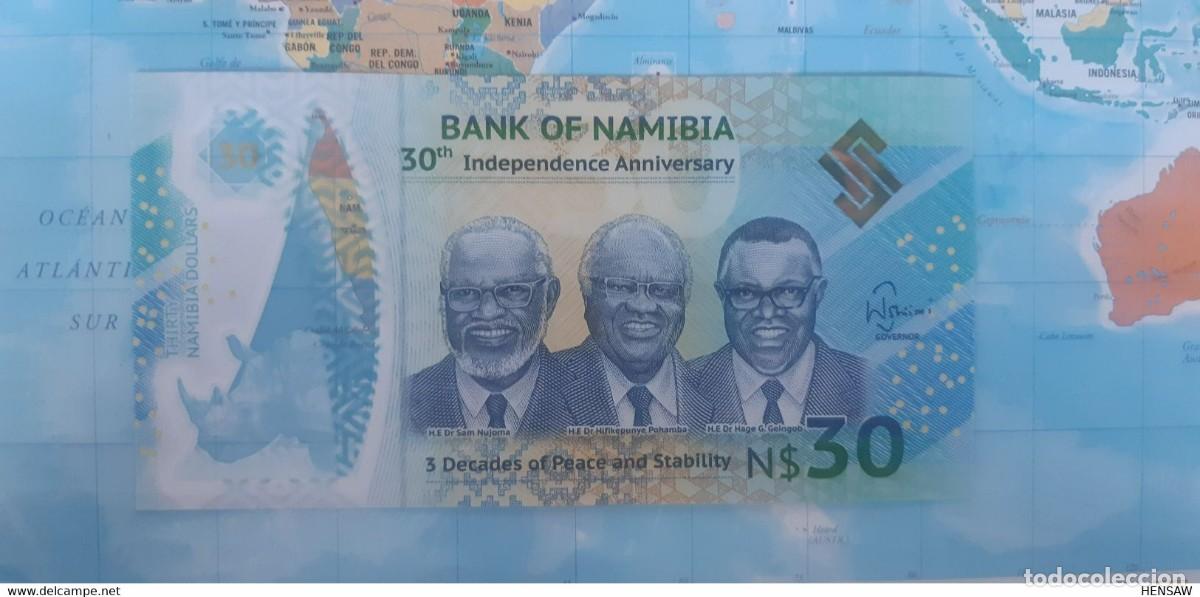 Billetes extranjeros: NAMIBIA P 18 30 DOLLARS 2020 COMMEMORATIVE UNC - Foto 1