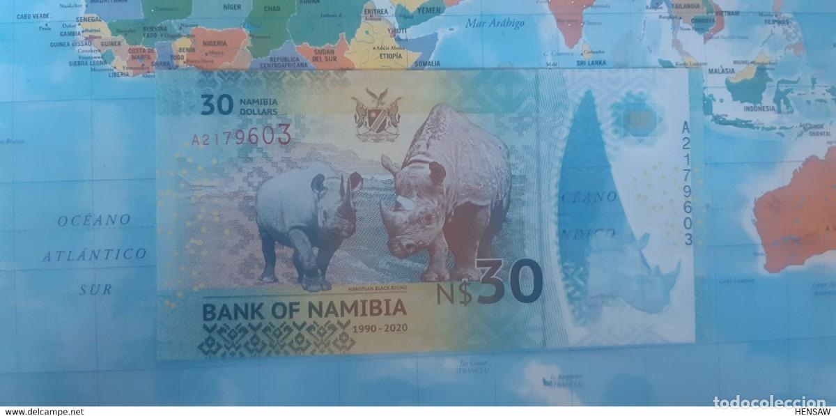 Billetes extranjeros: NAMIBIA P 18 30 DOLLARS 2020 COMMEMORATIVE UNC - Foto 2