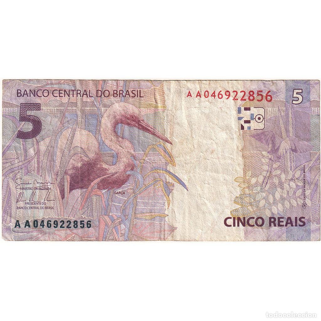 Billetes extranjeros: [#393707] 5 Reais, 2010, Brasil, BC - Foto 2