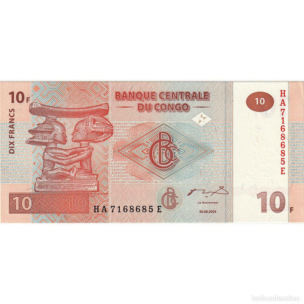 Billets internationaux: [#1190695] Billete, 10 Francs, 2003, Rep&uacute;blica del Congo, 2003-06-30, UNC