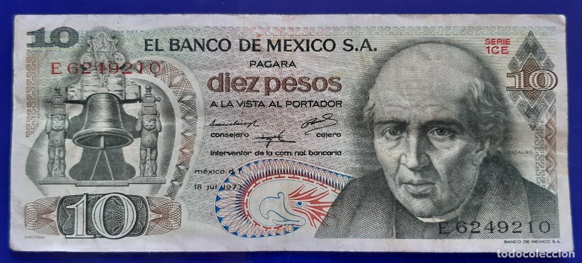 Billetes extranjeros: MEXICO BILLETE DE 10 PESOS DE 1973