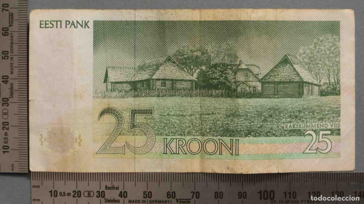 Billetes extranjeros: BILLETE. 25 KROONI. ESTONIA - Foto 2