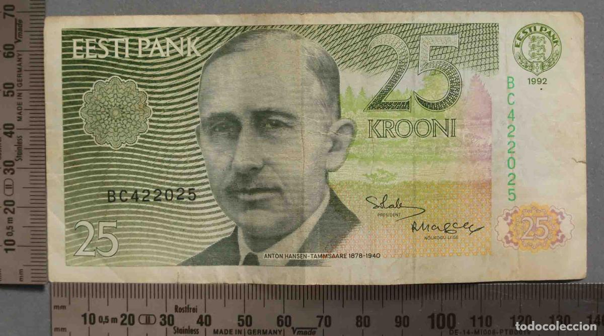 Billetes extranjeros: BILLETE. 25 KROONI. ESTONIA - Foto 1