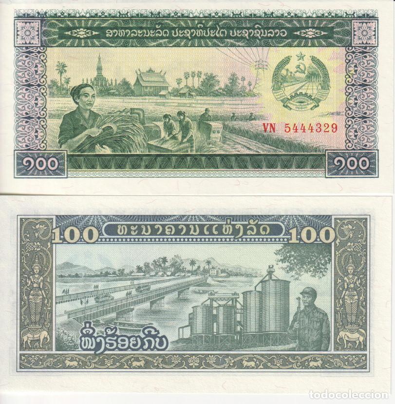 Billetes extranjeros: Laos 100 Kip Pick 30 SC/UNC - Foto 1