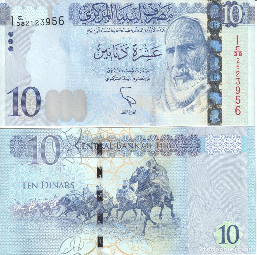 Billetes extranjeros: Libia 10 Dinar Pick 82 (1) SC/UNC - Foto 1