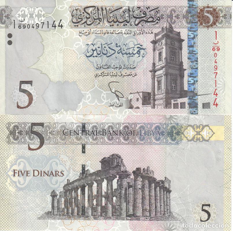 Billetes extranjeros: Libia 5 Dinars Pick 81 SC/UNC - Foto 1