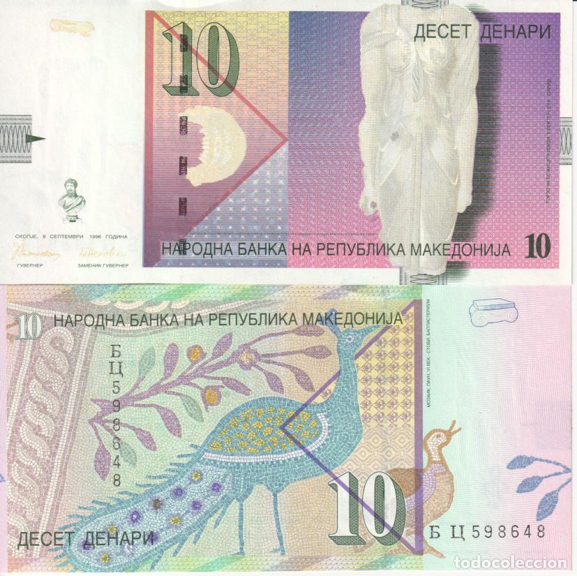 Billetes extranjeros: Macedonia 10 Denari Pick 14 a SC/UNC - Foto 1