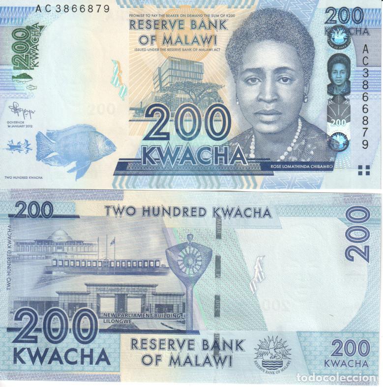 Billetes extranjeros: Malawi 200 Kwacha del 2012 Pick 60 a SC/UNC - Foto 1