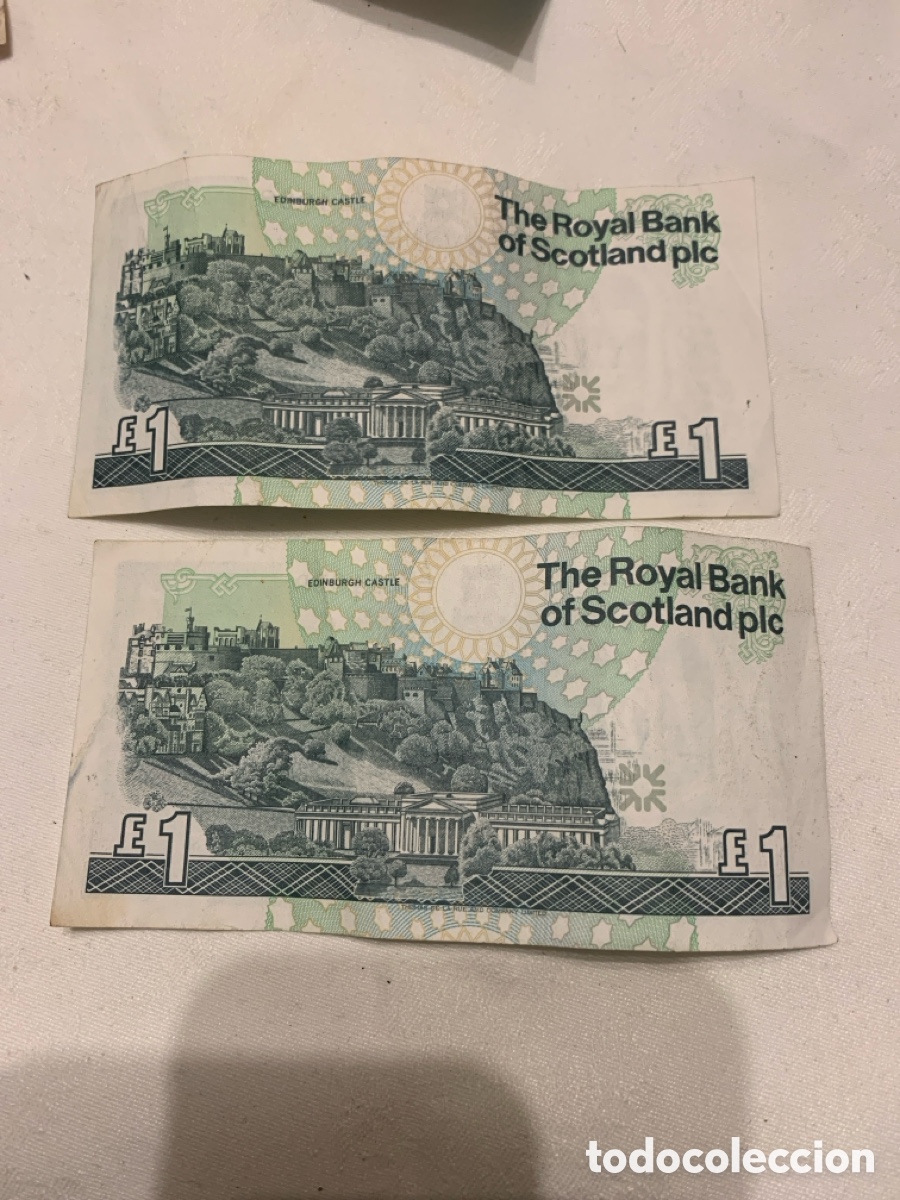 Billetes extranjeros: Billetes de escocia Una libra a&ntilde;o 1999 - Foto 2