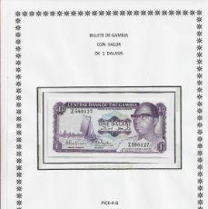 Billetes extranjeros: BILLETE DE GAMBIA 1987 - VALOR 1 DALASIS - S/C