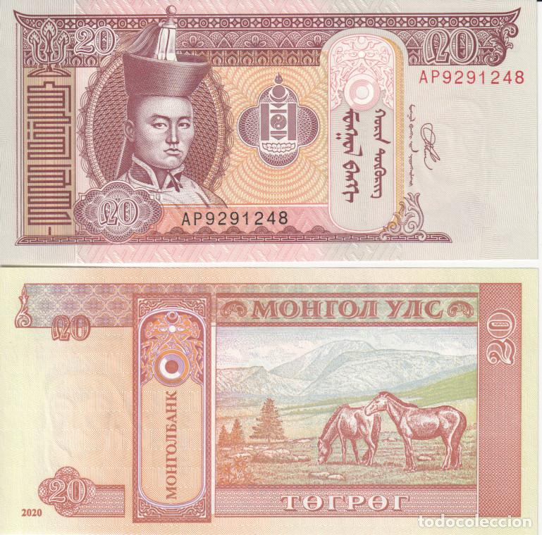 Billetes extranjeros: Mongolia 20 Tugrik del 2020 Pick 63 N SC/UNC - Foto 1