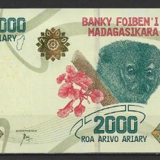 Billetes extranjeros: BILLETE DE MADAGASCAR 2017 - VALOR 2.000 ARIARY - S/C
