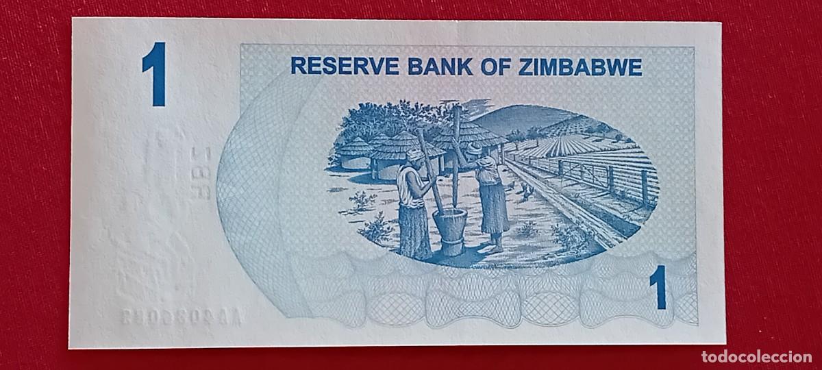 Billetes extranjeros: 1 D&Oacute;LAR, ZIMBABWE. 2006. (PICK 37). - Foto 2