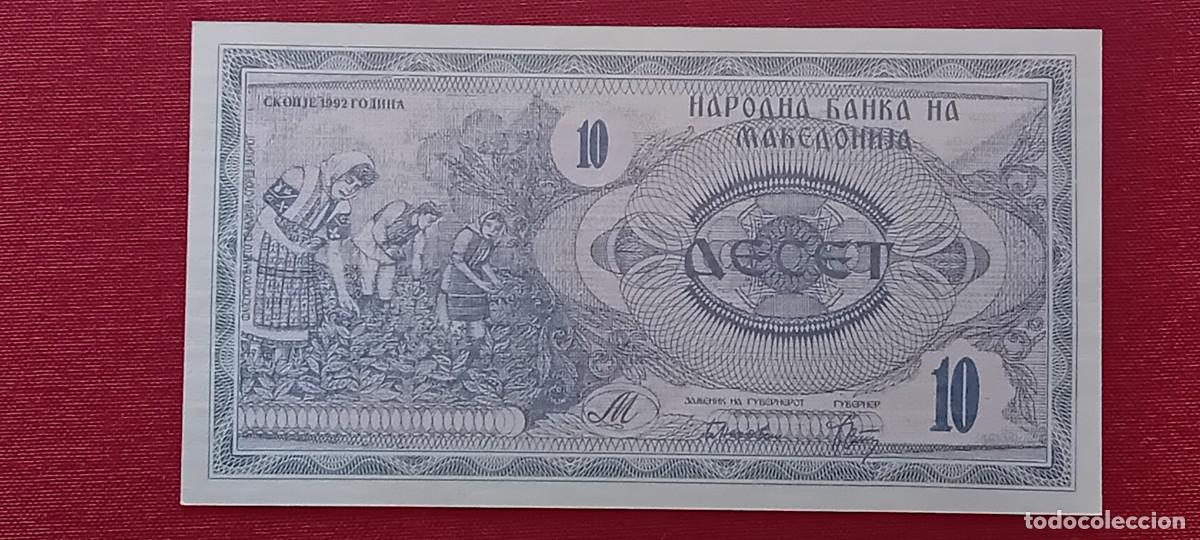 Billetes extranjeros: 10 DENAR, MACEDONIA. 1992. (PICK 1). - Foto 2