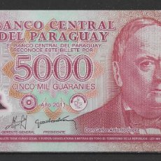 Billetes extranjeros: BILLETE DE PARAGUAY 2011 - VALOR 5.000 GUARANIES S/C - ( POLÍMERO )