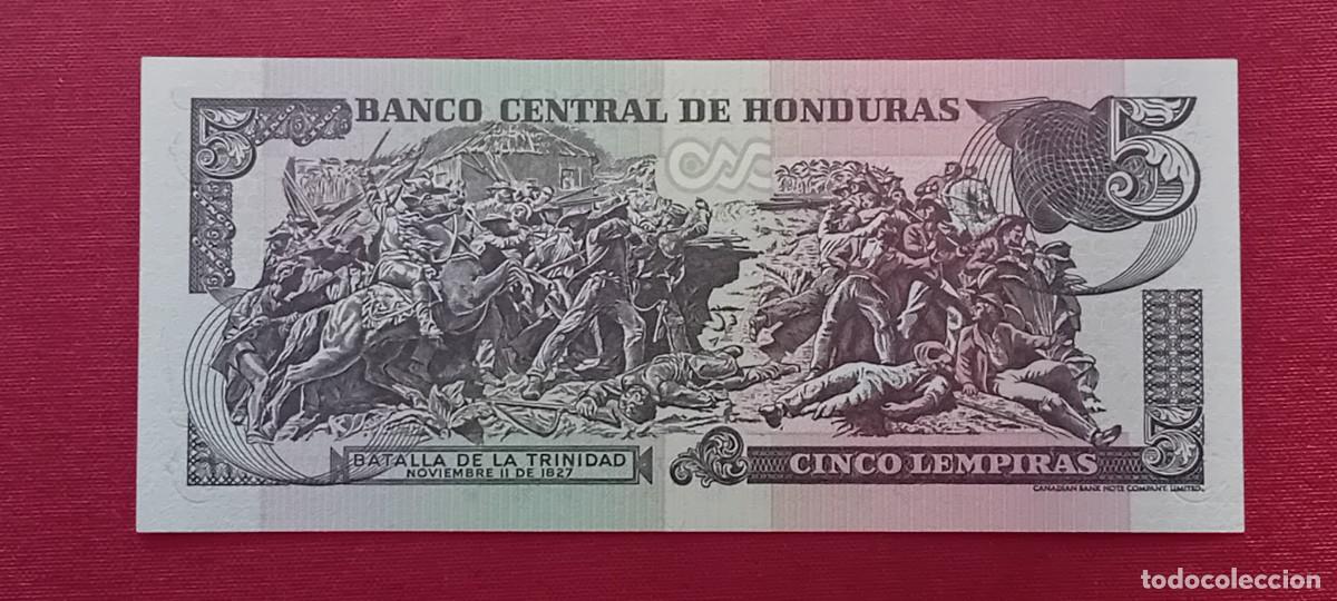 Billetes extranjeros: 5 LEMPIRAS, HONDURAS. 2004. (PICK85d). - Foto 2