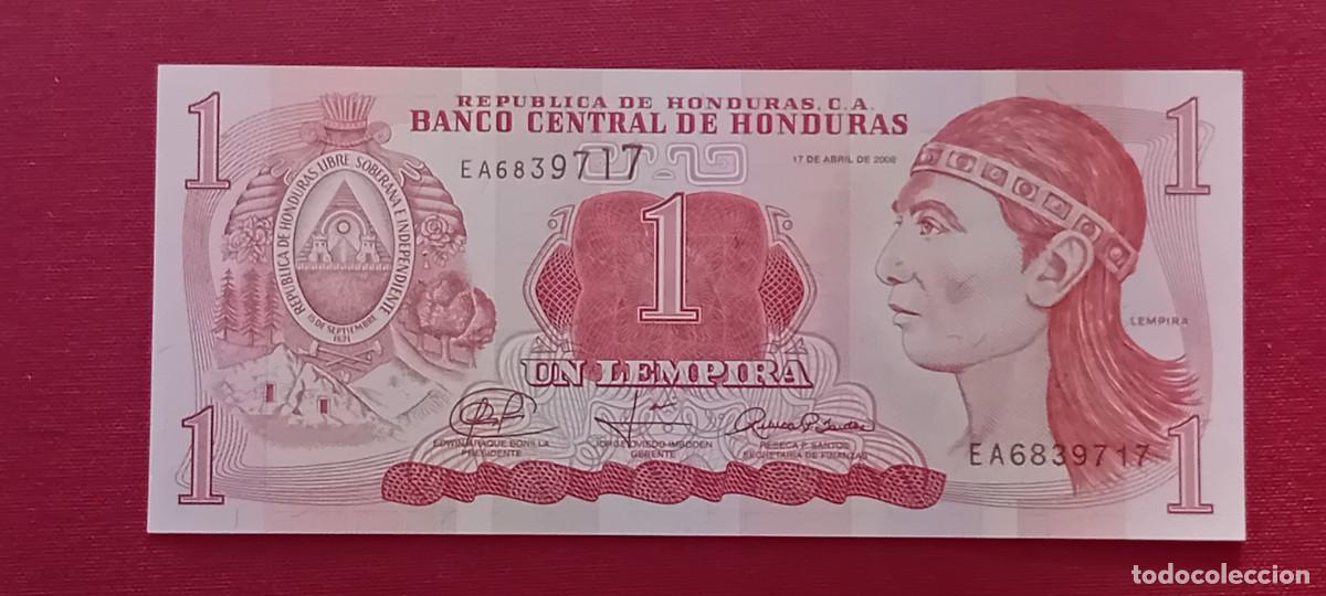 Billetes extranjeros: 1 LEMPIRA, HONDURAS. 2008. (PICK89a). - Foto 1